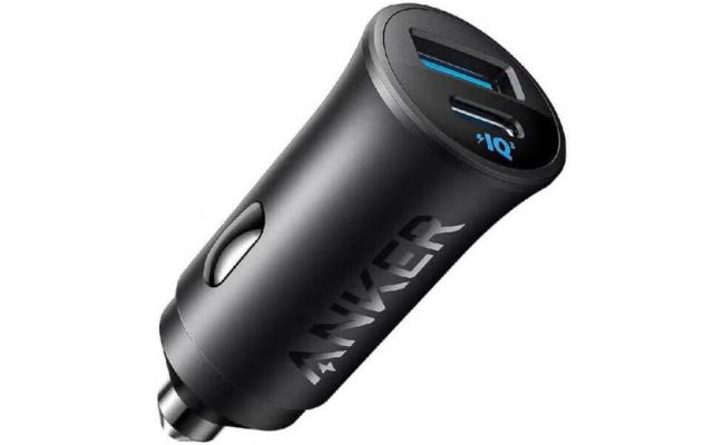 Anker USB-C Car Charger, 30W 2-Port Type-C Car Adapter, iPhone Car Charger with Power IQ 3.0, For Smartphones - Black